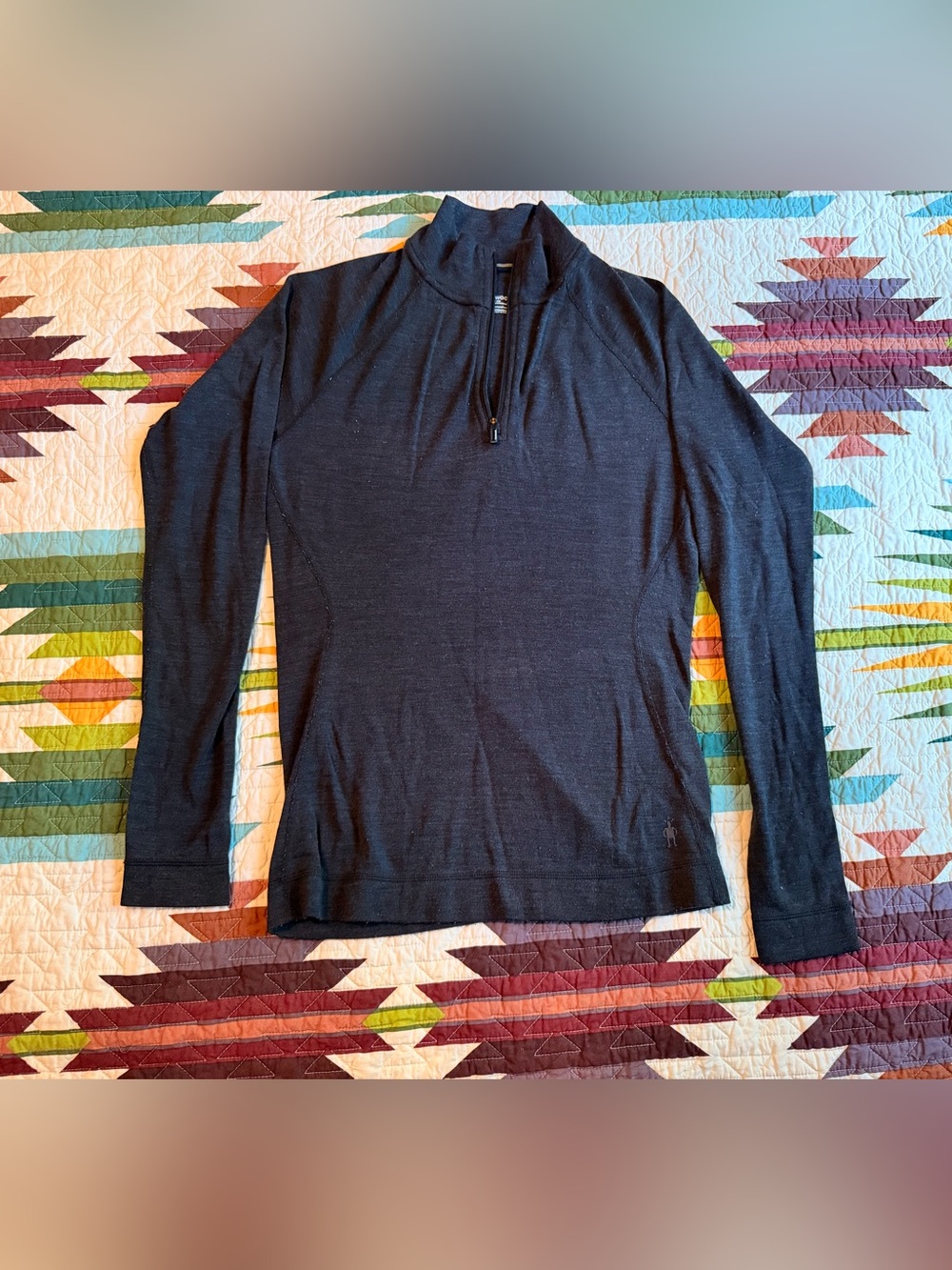 Smartwool Black Quarter-Zip Merino Pullover